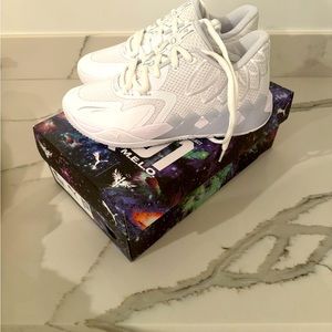 Kids Puma MB01 LaMelo Ball White Silver GS